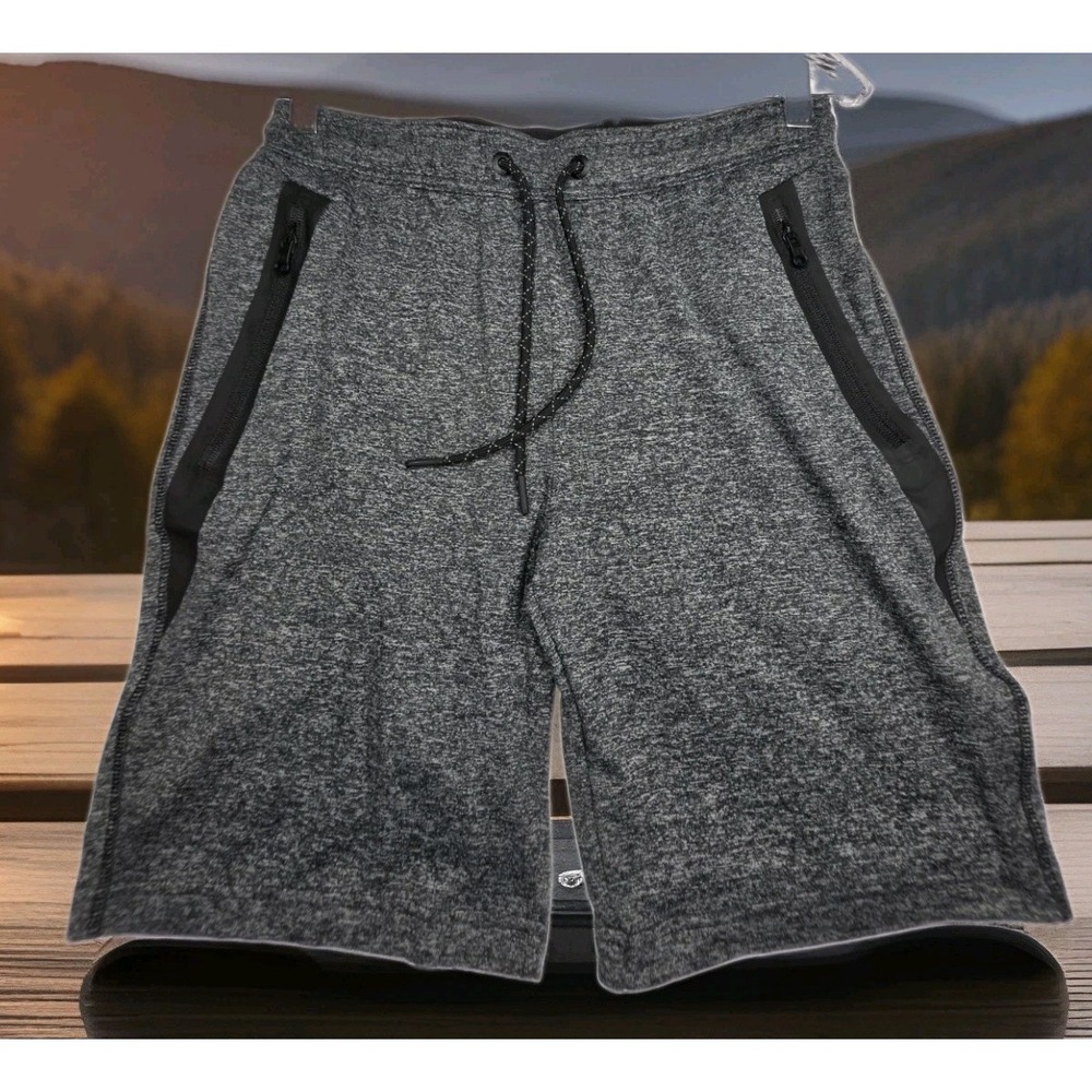 American‎ Eagle Mens Flex Jogger Shorts Teal Heather Zip Pocket SMALL NWOT